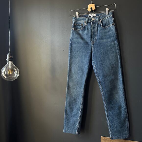 RE/DONE Originals Ultra High Rise Ankle Crop Medium Fade Size 26 - Picture 11 of 12